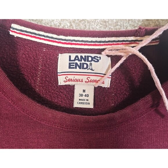 OOAK Upcycled Reworked Sweatshirt PEACE Vtg Doily Floral Appliques Boyfriend M - Picture 4 of 16